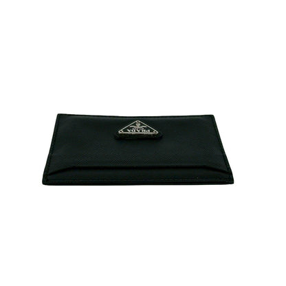 Prada Saffiano Leather Card Case Business Holder Black — view 3