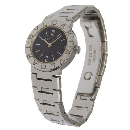Bvlgari Stainless Steel Kuo Analog Display Black Dial Watch — view 2