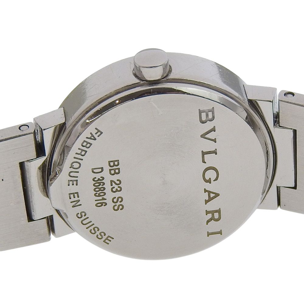 Bvlgari Stainless Steel Kuo Analog Display Black Dial Watch — view 6