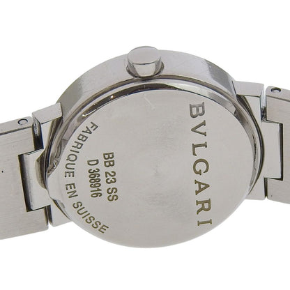 Bvlgari Stainless Steel Kuo Analog Display Black Dial Watch — view 6