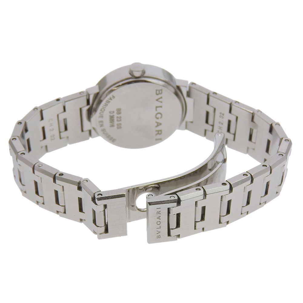 Bvlgari Stainless Steel Kuo Analog Display Black Dial Watch — view 5
