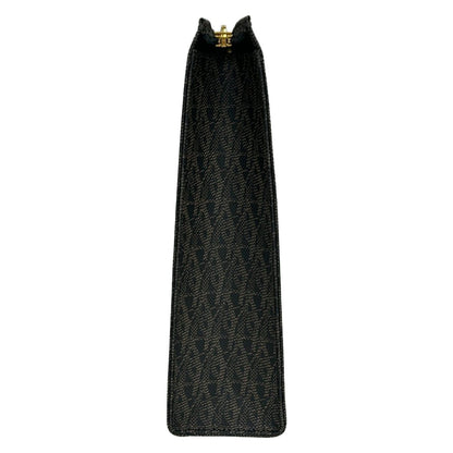 Saint Laurent Paris Clutch Classic Toile Monogram Dark Brown Black — view 2