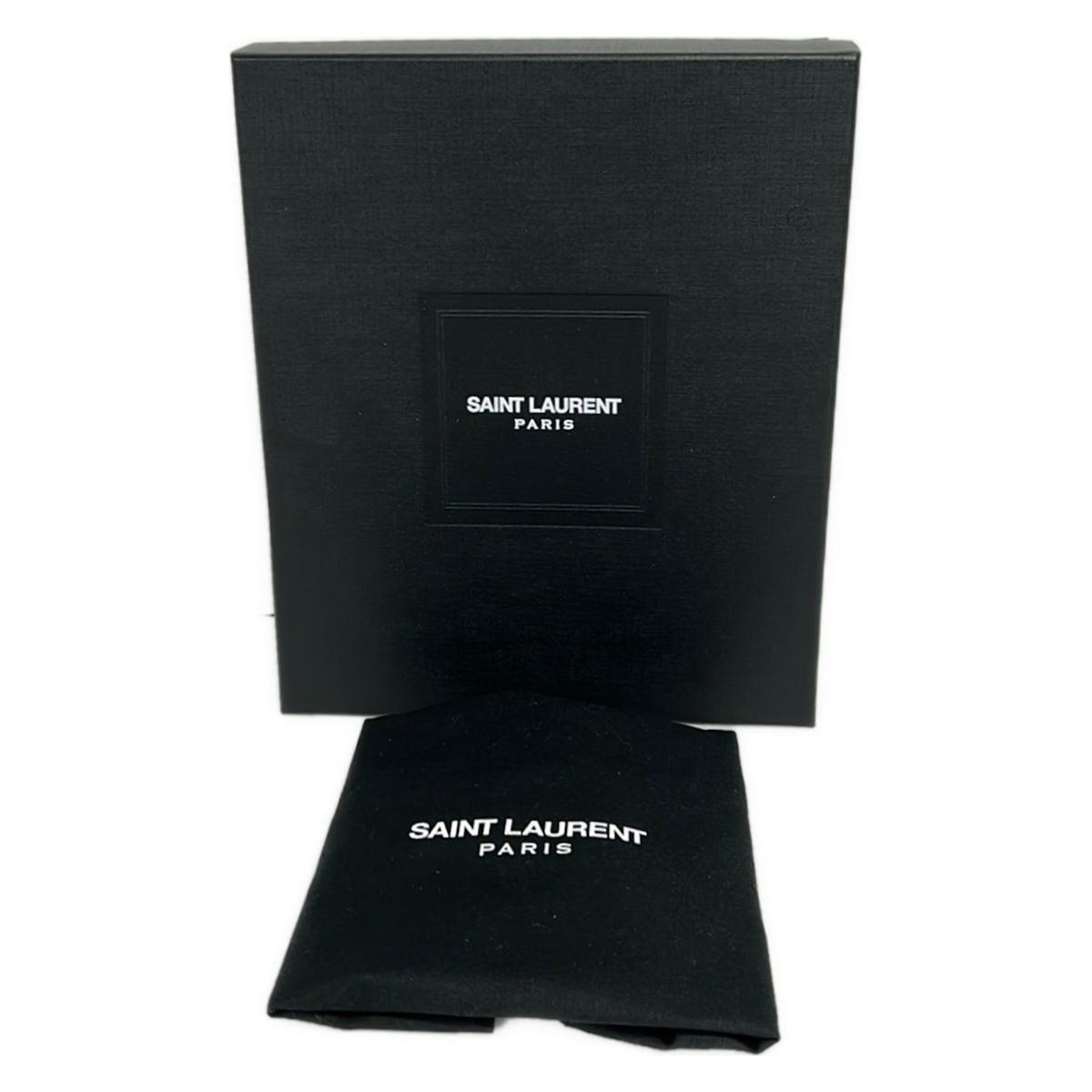 Saint Laurent Paris Clutch Classic Toile Monogram Dark Brown Black — view 9