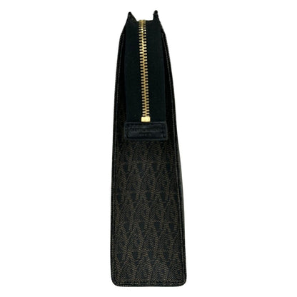 Saint Laurent Paris Clutch Classic Toile Monogram Dark Brown Black — view 4