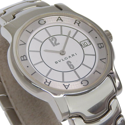 Bvlgari Solo Tempo Stainless Steel Kuo Analog Display White Dial Watch — view 3