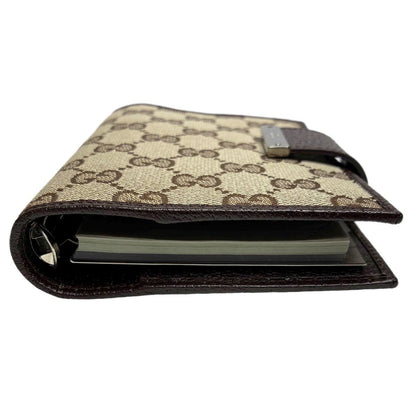 Gucci GG Canvas Agenda Notebook 6 Holes Leather — view 4