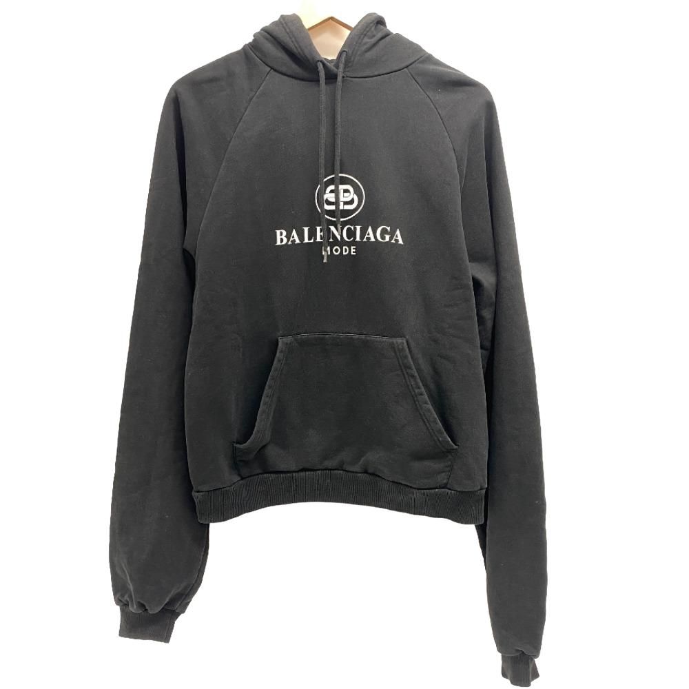 Balenciaga S Cotton Hoodie Black