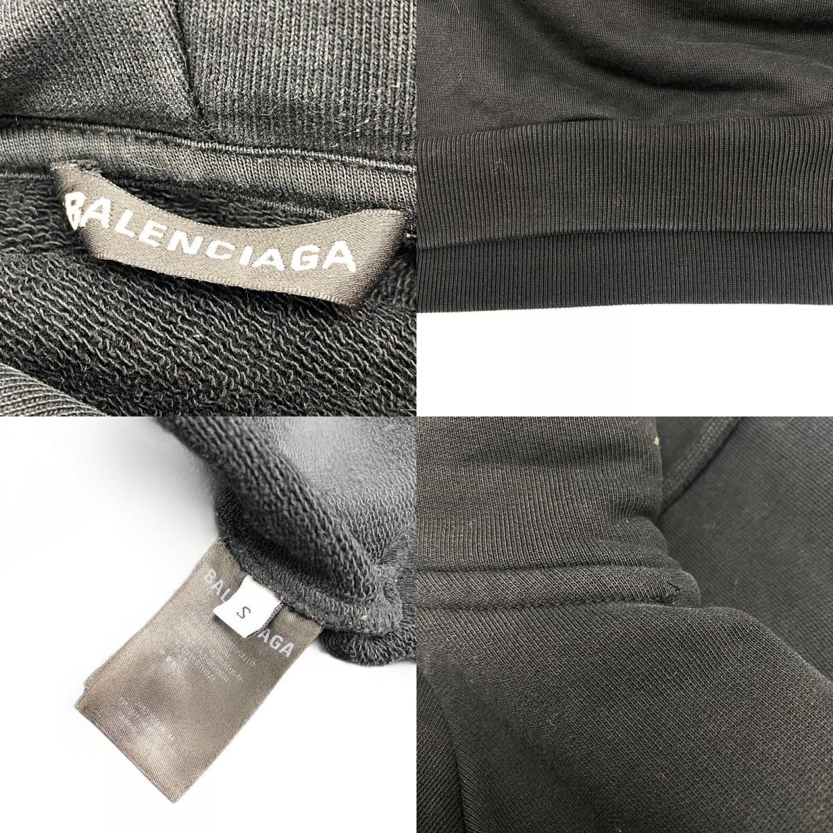 Balenciaga S Cotton Hoodie Black — view 8