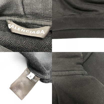 Balenciaga S Cotton Hoodie Black — view 8