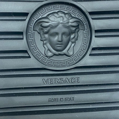 Versace Medusa Slide Sandals Leather Mules Brown — view 6