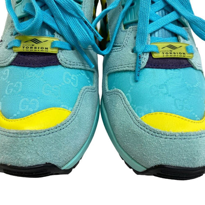 Gucci Adidas Torsion Suede Sneakers Light Blue — view 3
