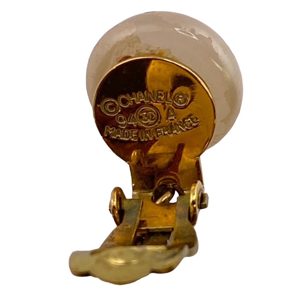 Chanel Faux Pearl Earrings Gold — view 5