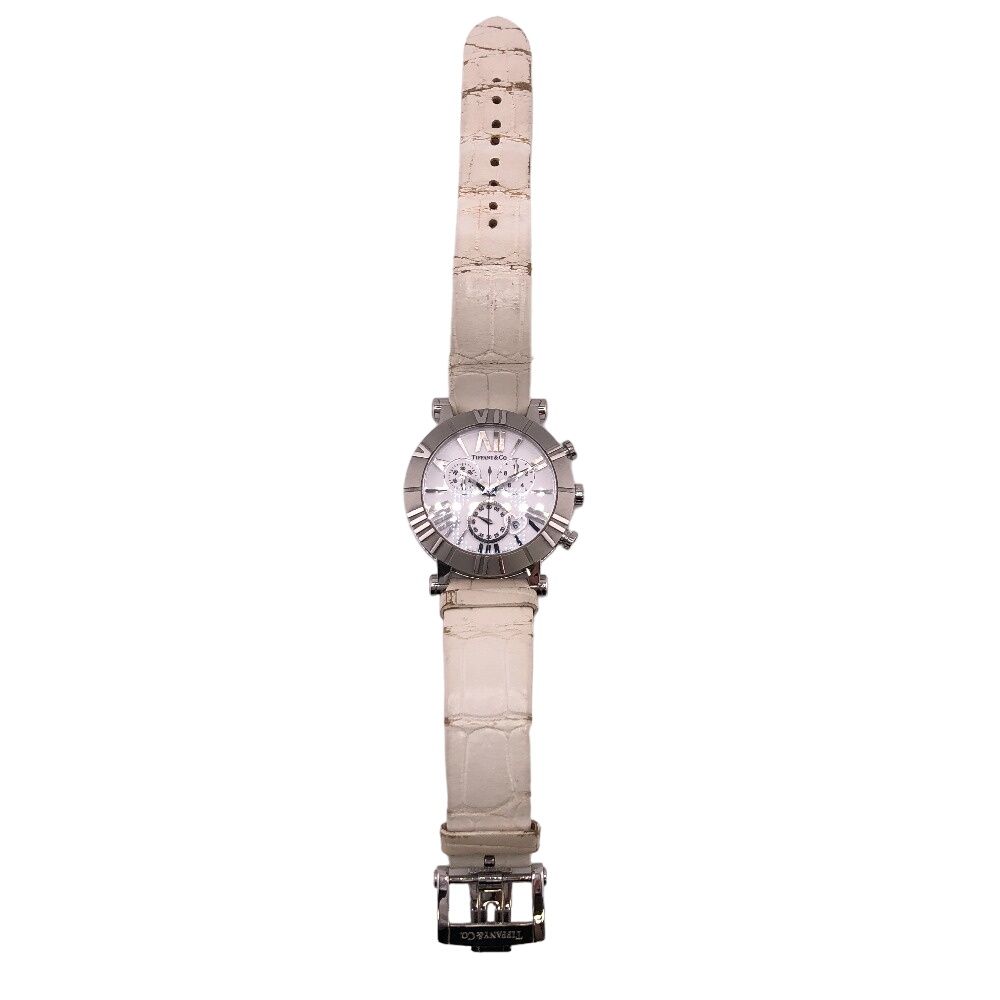 Tiffany & Co Chronograph Atlas Quartz Stainless Steel Watch Silver — view 5