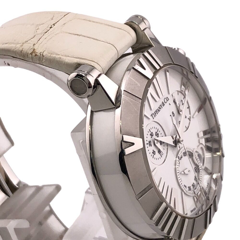 Tiffany & Co Chronograph Atlas Quartz Stainless Steel Watch Silver — view 4