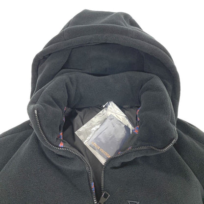 Louis Vuitton Bimaterial Hooded 48 Polyester Down Jacket Black — view 3