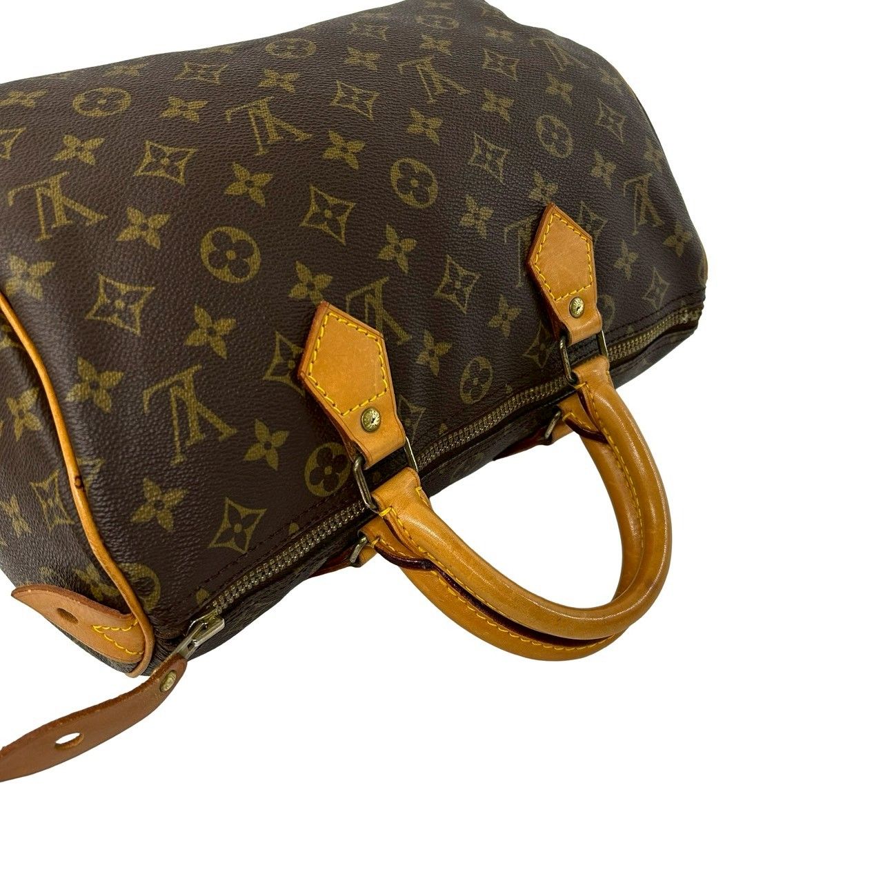 Louis Vuitton Vintage Speedy 30 Monogram Leather Boston Bag Brown — view 4