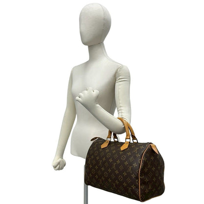 Louis Vuitton Vintage Speedy 30 Monogram Leather Boston Bag Brown — view 2