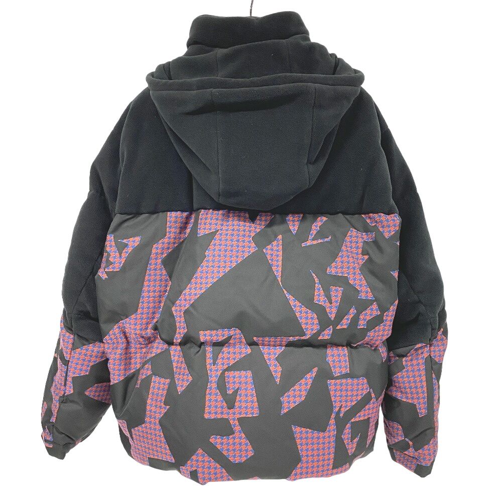 Louis Vuitton Bimaterial Hooded 48 Polyester Down Jacket Black — view 2