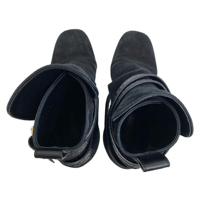 Louis Vuitton Suede Boots Black — view 8