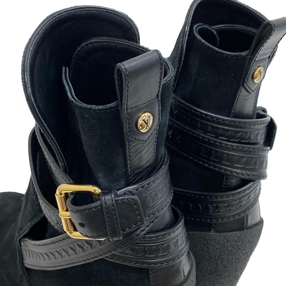 Louis Vuitton Suede Boots Black — view 7