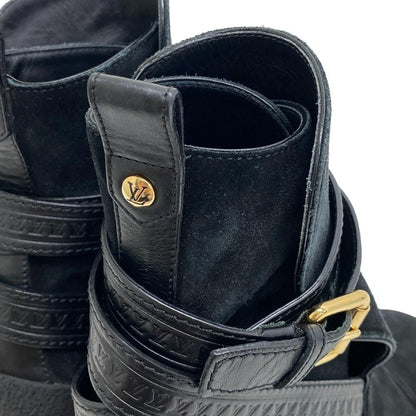 Louis Vuitton Suede Boots Black — view 6