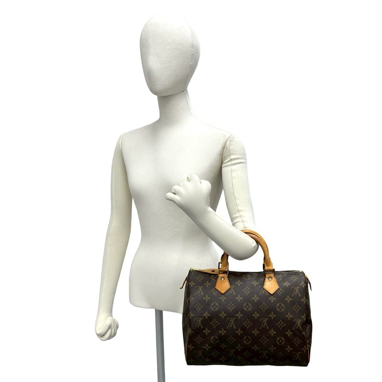 Louis Vuitton Vintage Speedy 30 Monogram Leather Boston Bag Brown — view 2