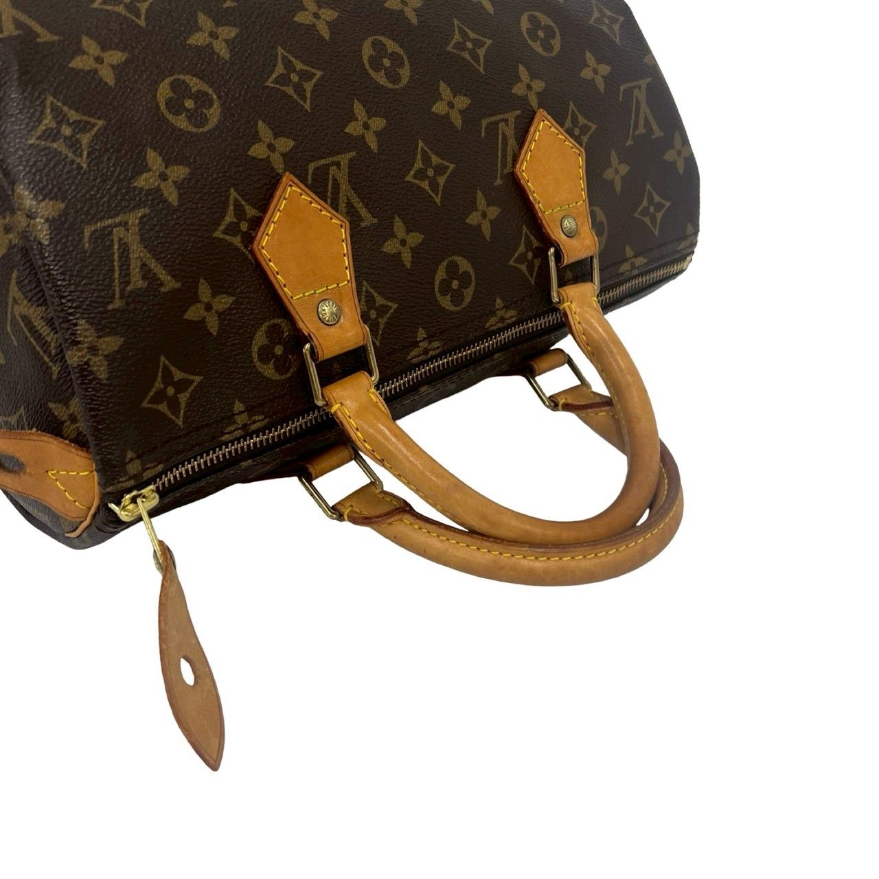 Louis Vuitton Vintage Speedy 30 Monogram Leather Boston Bag Brown — view 4