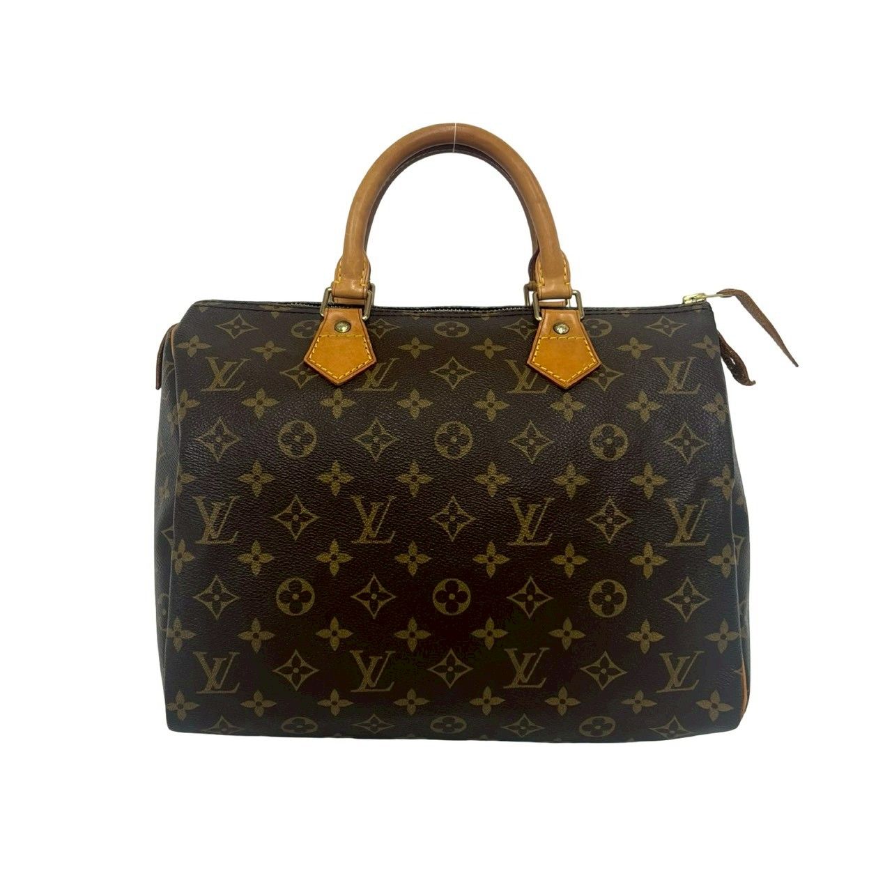 Louis Vuitton Vintage Speedy 30 Monogram Leather Boston Bag Brown — view 3