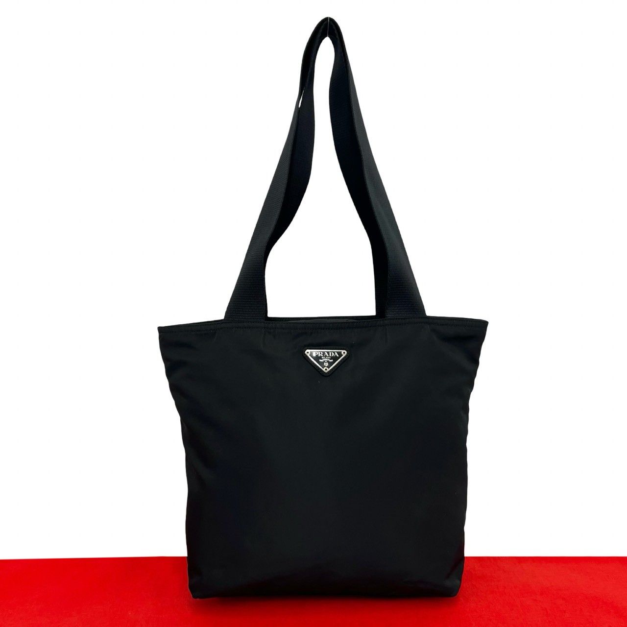 Prada Tessuto Nylon Tote Shoulder Bag Black