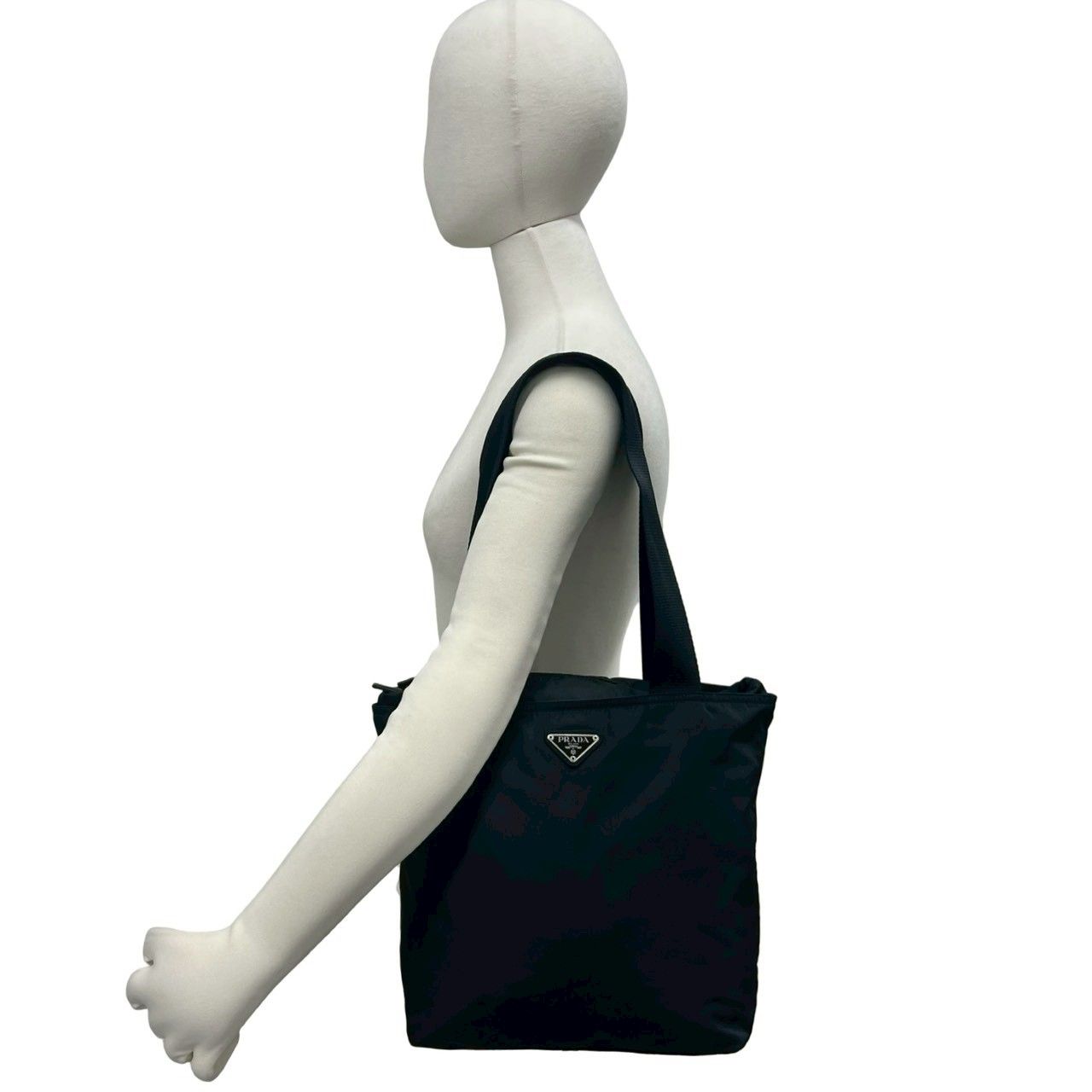 Prada Tessuto Nylon Tote Shoulder Bag Black — view 2