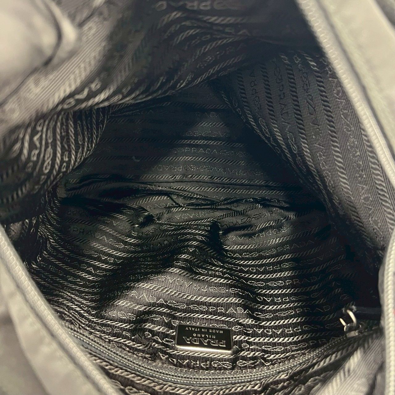 Prada Tessuto Nylon Tote Shoulder Bag Black — view 9