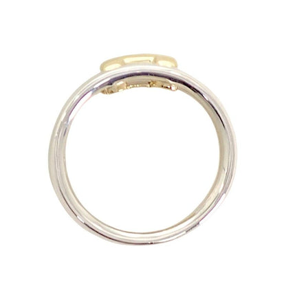 Hermes Olympe Actual Ring Vintage 18k Gold 925 Sterling Silver