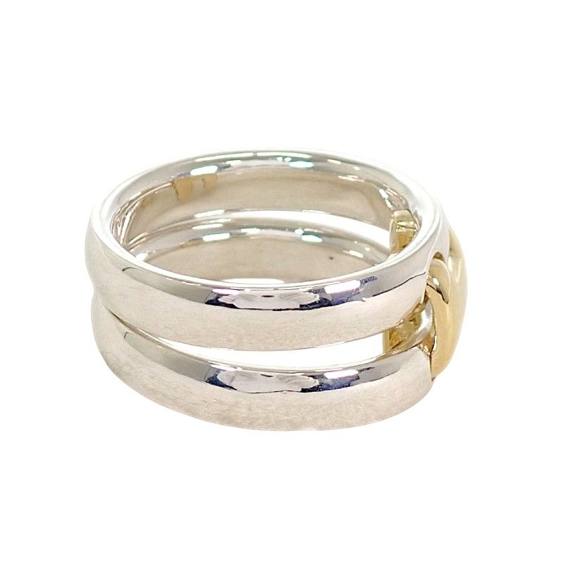 Hermes Olympe Actual Ring Vintage 18k Gold 925 Sterling Silver — view 4