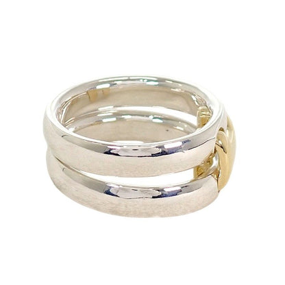 Hermes Olympe Actual Ring Vintage 18k Gold 925 Sterling Silver