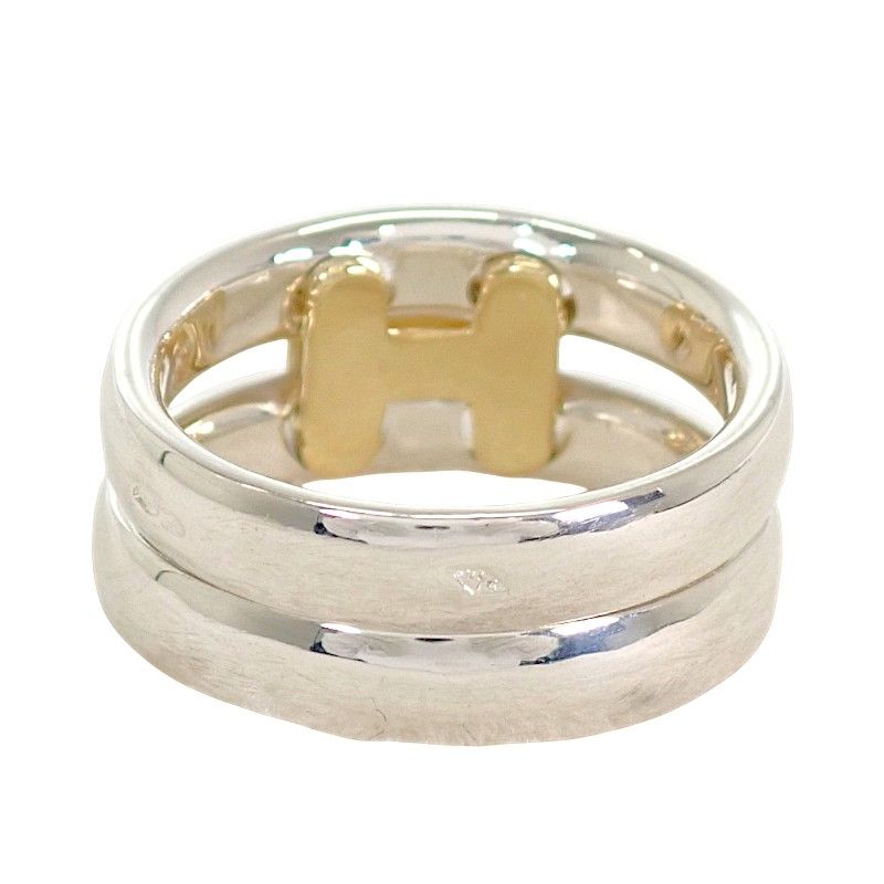 Hermes Olympe Actual Ring Vintage 18k Gold 925 Sterling Silver — view 7