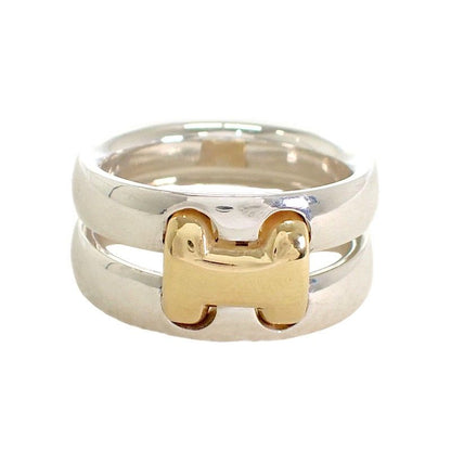 Hermes Olympe Actual Ring Vintage 18k Gold 925 Sterling Silver — view 3