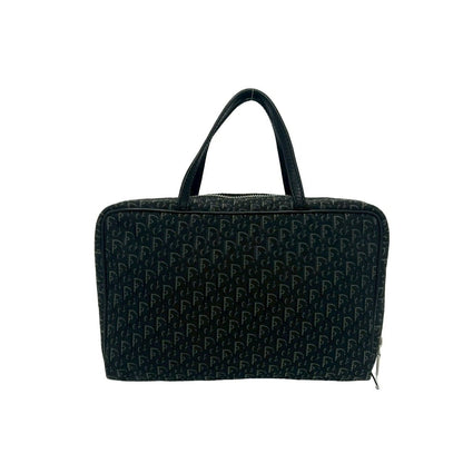 Dior Trotter Canvas Leather Mini Boston Bag Black — view 3