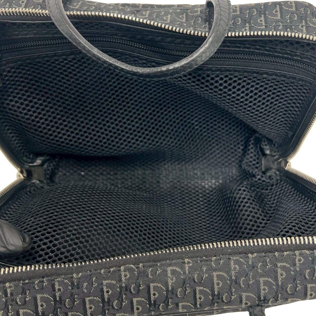 Dior Trotter Canvas Leather Mini Boston Bag Black — view 9