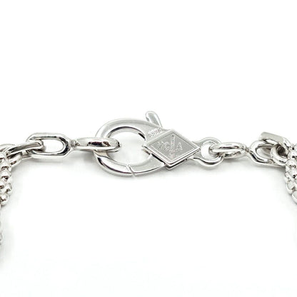 Van Cleef & Arpels 18k White Gold Vintage Alhambra Bracelet Diamond 5 Motif — view 5