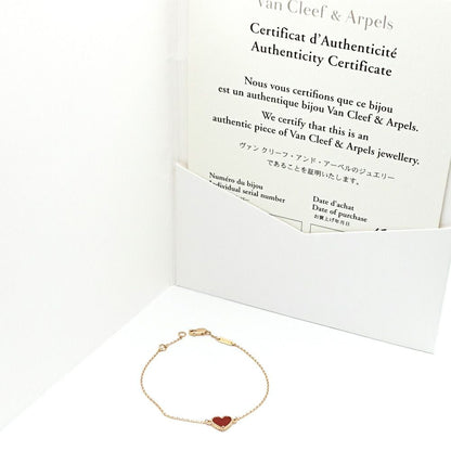 Van Cleef & Arpels 18k Pink Gold Sweet Alhambra Bracelet Carnelian — view 8