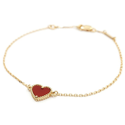 Van Cleef & Arpels 18k Pink Gold Sweet Alhambra Bracelet Carnelian — view 3
