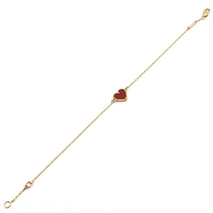 Van Cleef & Arpels 18k Pink Gold Sweet Alhambra Bracelet Carnelian — view 6
