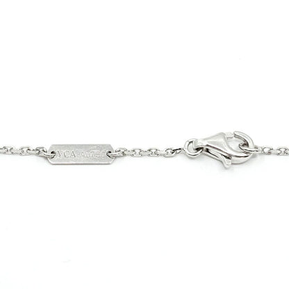 Van Cleef & Arpels 18k White Gold Vintage Alhambra Necklace Mop Butterfly Shell — view 8