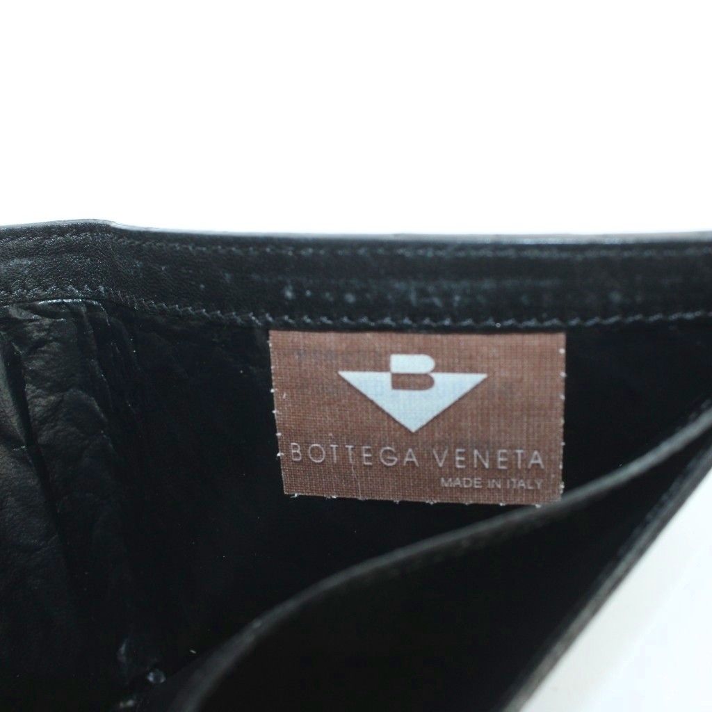 Bottega Veneta Bifold Wallet Leather Intrecciato Logo Black — view 7