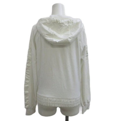 Dolce & Gabbana D&G Hoodie Top M White Long Sleeve Full Zip Cut Replacement — view 2