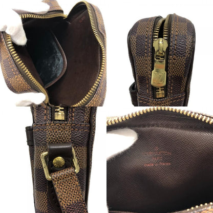 Louis Vuitton Danube Damier Leather Shoulder Bag Brown — view 8