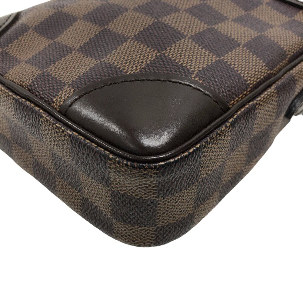 Louis Vuitton Danube Damier Leather Shoulder Bag Brown — view 3