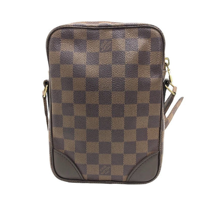 Louis Vuitton Danube Damier Leather Shoulder Bag Brown — view 2