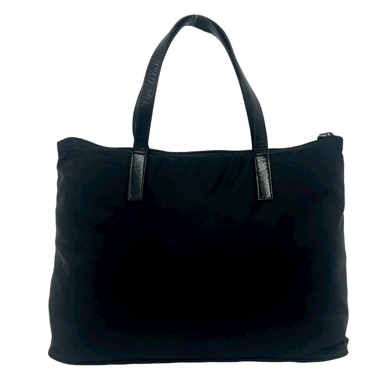 Prada Tessuto Nylon Leather Tote Black — view 3