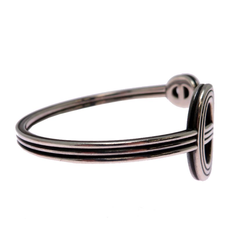 Hermes Bangle Bracelet Silver — view 3